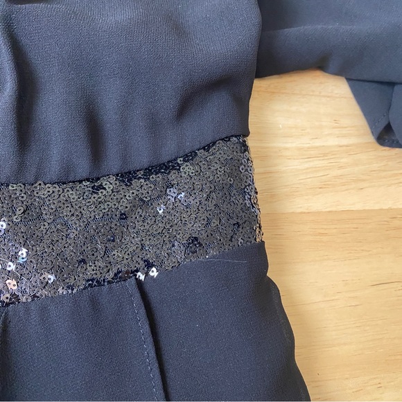 CITY CHIC Black Sequin V-Neck Demi Maxi Dress Plus Size XS 14 Party Cocktail - Picture 8 of 11